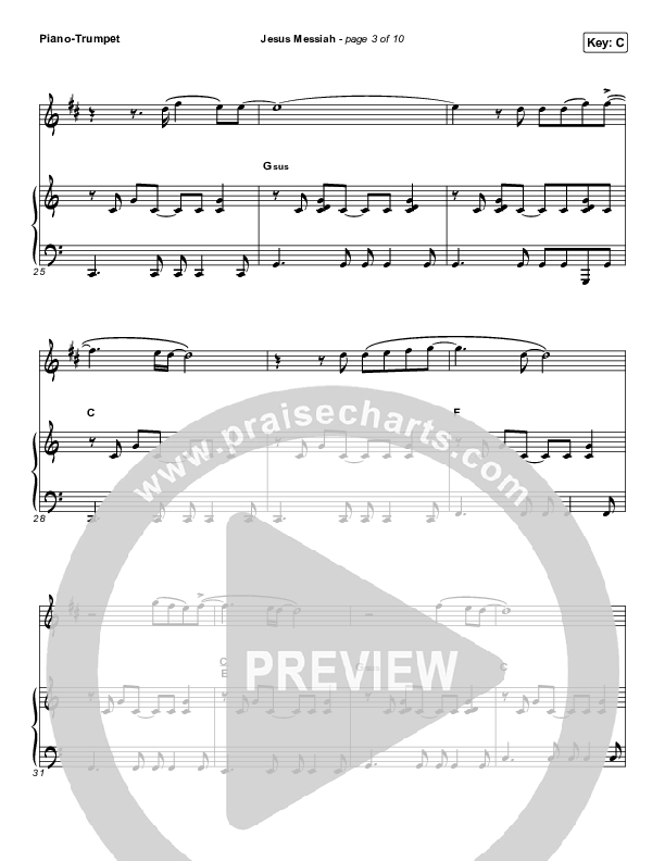 Jesus Messiah (Instrument Solo) Trumpet & Piano (Chris Tomlin)