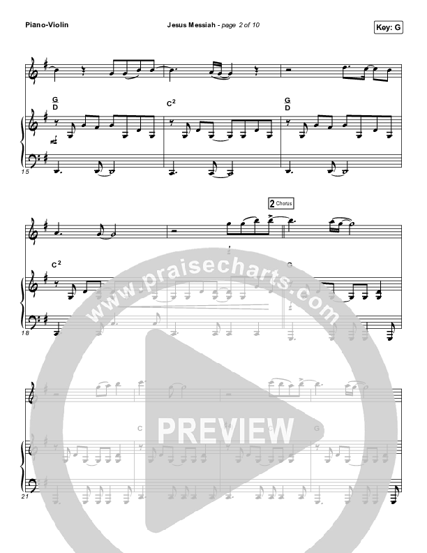 Jesus Messiah (Instrument Solo) Piano/Violin (Chris Tomlin)