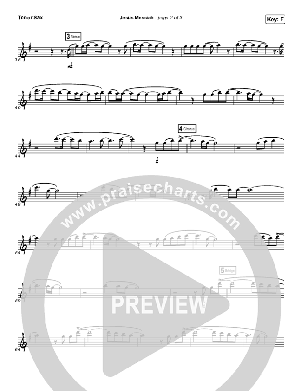 Jesus Messiah (Instrument Solo) Tenor Sax Solo (Chris Tomlin)