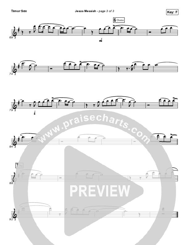 Jesus Messiah (Instrument Solo) Tenor Sax Solo (Chris Tomlin)