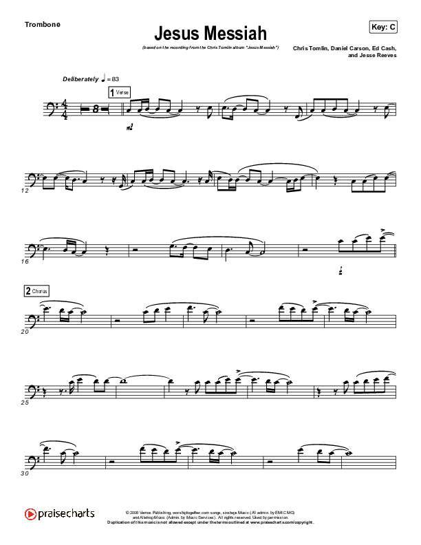 Jesus Messiah (Instrument Solo) Trombone Solo (Chris Tomlin)
