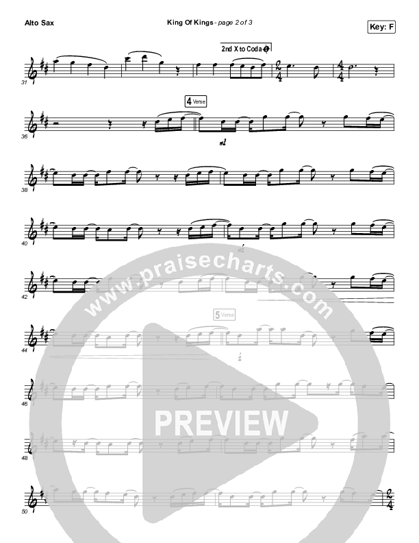 King Of Kings (Instrument Solo) Alto Sax Solo (Hillsong Worship)