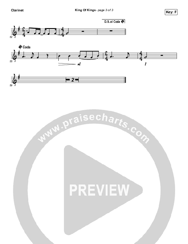 King Of Kings (Instrument Solo) Clarinet Solo (Hillsong Worship)