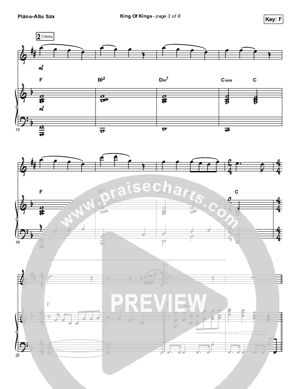 King Of Kings (Instrument Solo) Piano/Alto Sax (Hillsong Worship)