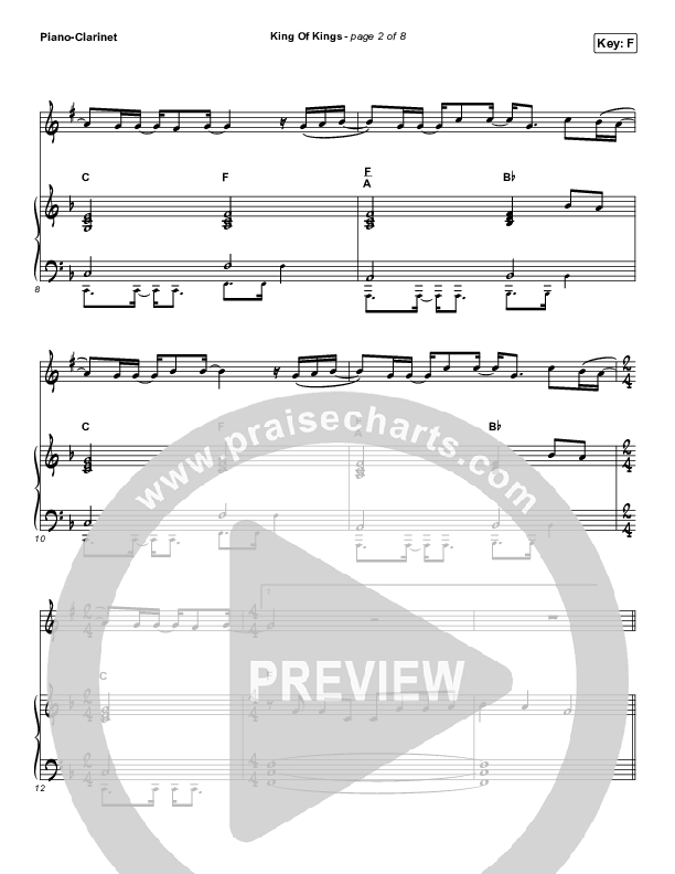 King Of Kings (Instrument Solo) Clarinet & Piano (Hillsong Worship)