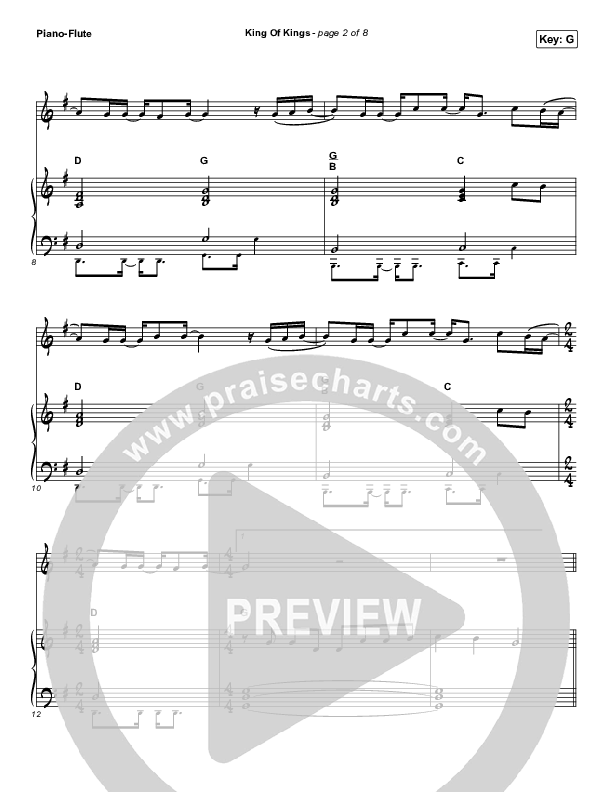 King Of Kings (Instrument Solo) Piano/Flute (Hillsong Worship)