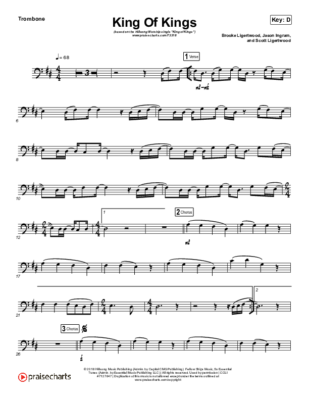 King Of Kings (Instrument Solo) Trombone Solo (Hillsong Worship)
