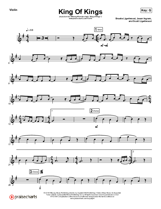 King Of Kings (Instrument Solo) Violin Solo (Hillsong Worship)