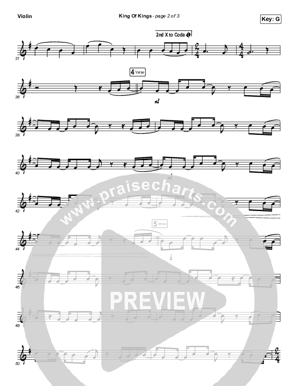 King Of Kings (Instrument Solo) Violin Solo (Hillsong Worship)