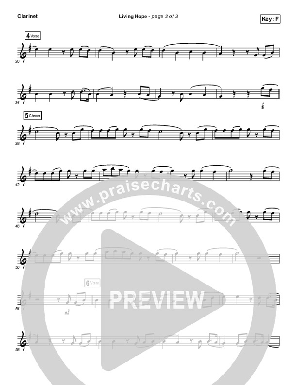 Living Hope (Instrument Solo) Clarinet Solo (Phil Wickham)