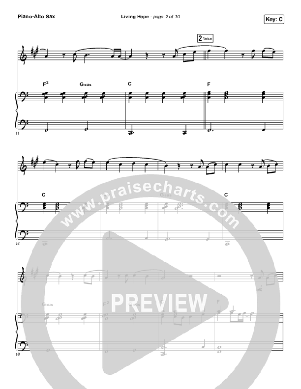 Living Hope (Instrument Solo) Alto Sax & Piano (Phil Wickham)