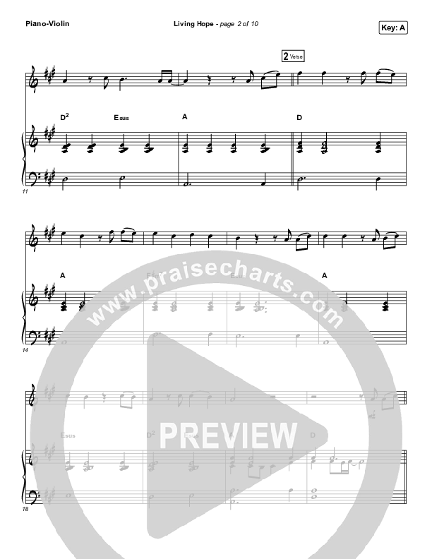 Living Hope (Instrument Solo) Violin & Piano (Phil Wickham)