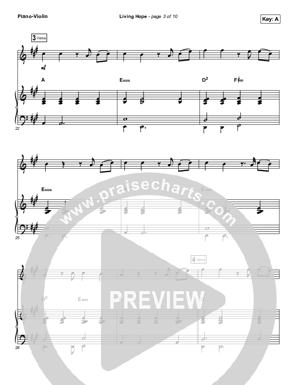 Living Hope (Instrument Solo) Violin & Piano (Phil Wickham)