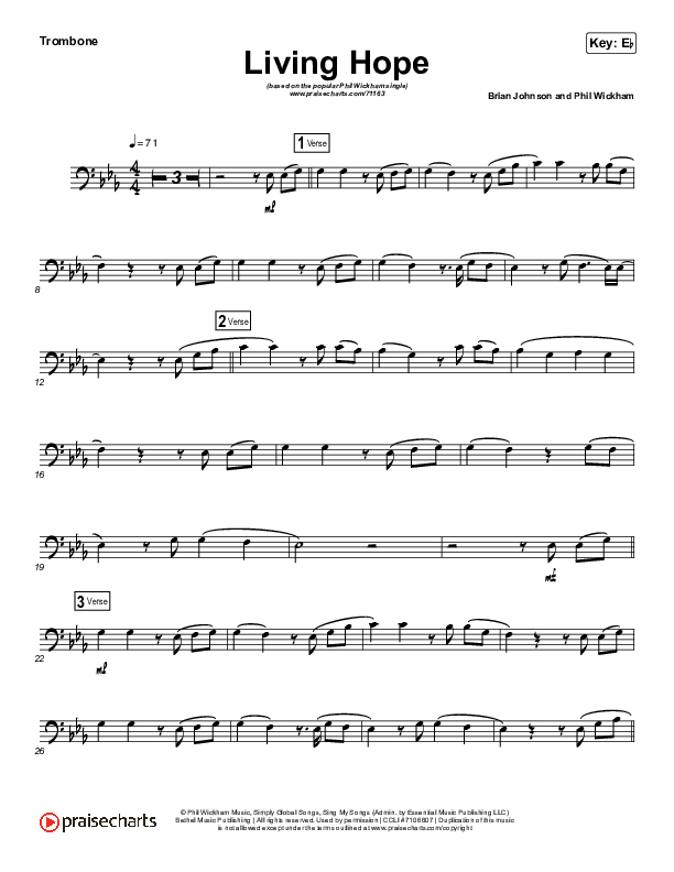 Living Hope (Instrument Solo) Trombone Solo (Phil Wickham)