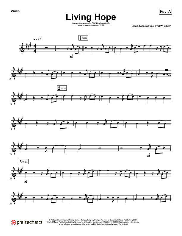 Living Hope (Instrument Solo) Violin Solo (Phil Wickham)