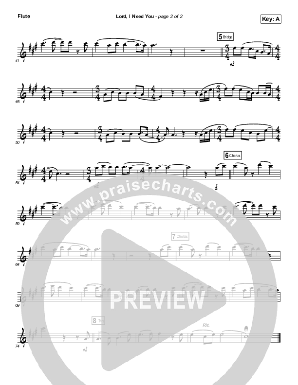 Lord I Need You (Instrument Solo) Flute Solo (Chris Tomlin / Passion)