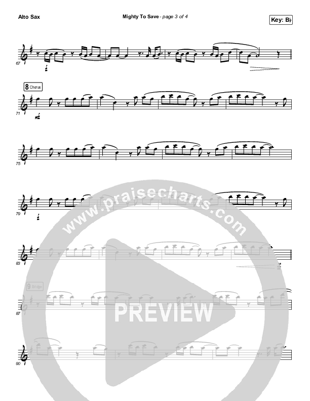 Mighty To Save (Instrument Solo) Alto Sax Solo (Hillsong Worship)