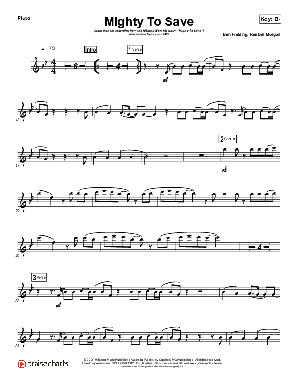 Mighty To Save (Instrument Solo) Flute Solo (Hillsong Worship)