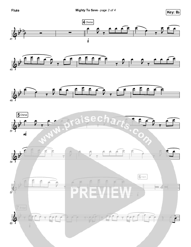 Mighty To Save (Instrument Solo) Flute Solo (Hillsong Worship)