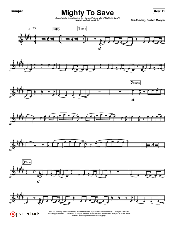 Mighty To Save (Instrument Solo) Trumpet Solo (Hillsong Worship)