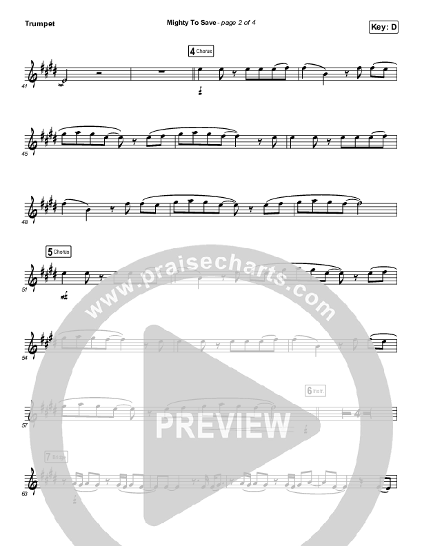 Mighty To Save (Instrument Solo) Trumpet Solo (Hillsong Worship)