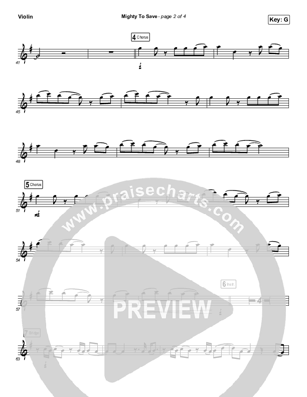 Mighty To Save (Instrument Solo) Violin Solo (Hillsong Worship)