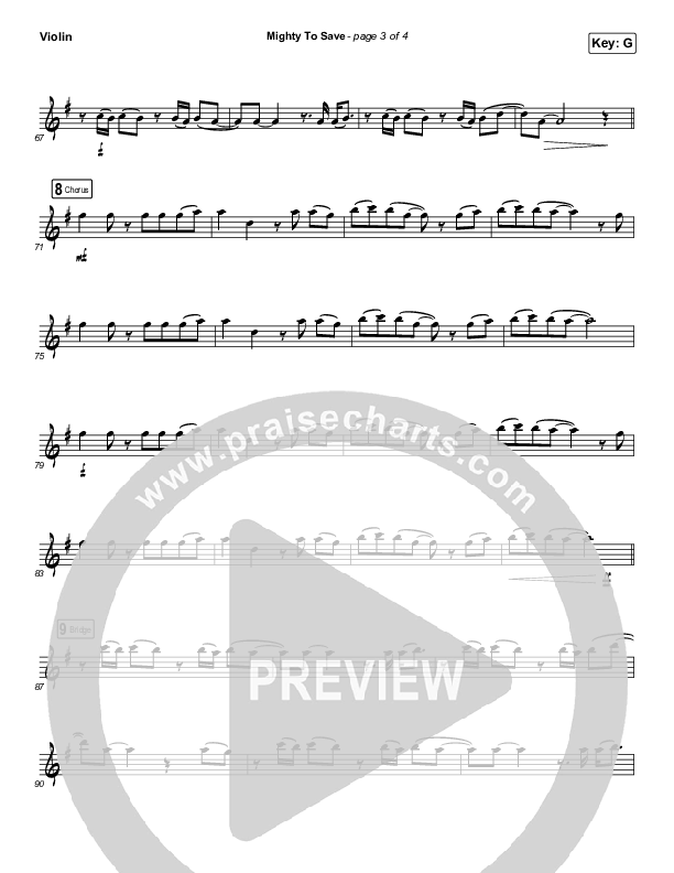 Mighty To Save (Instrument Solo) Violin Solo (Hillsong Worship)