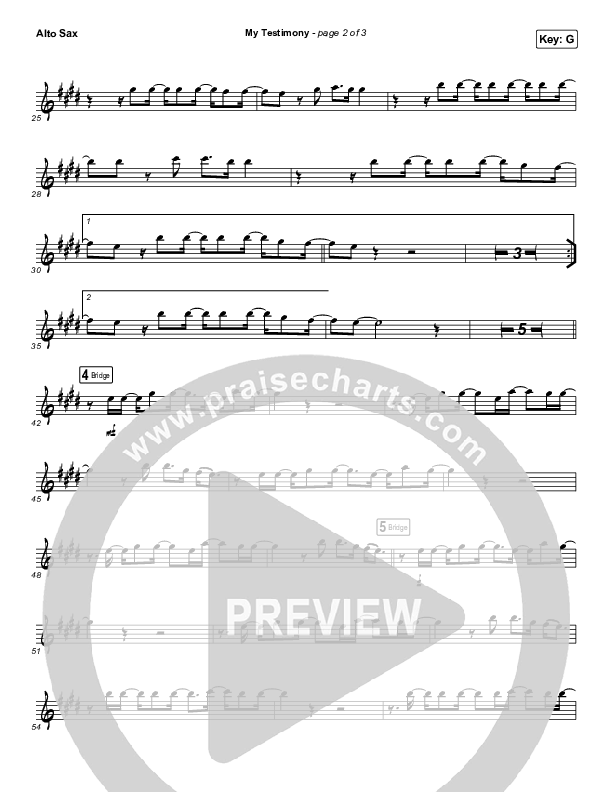 My Testimony (Instrument Solo) Alto Sax Solo (Elevation Worship)