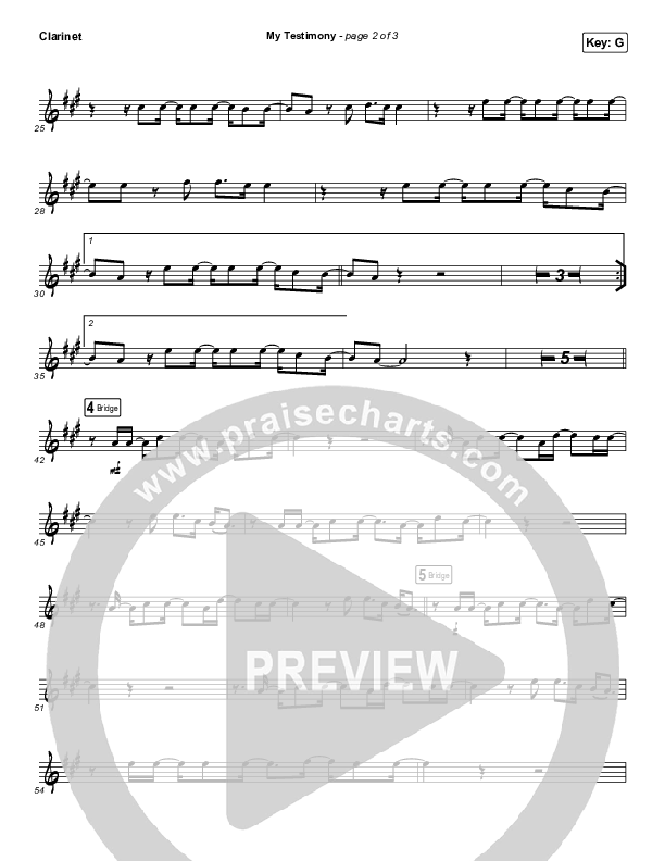 My Testimony (Instrument Solo) Clarinet Solo (Elevation Worship)