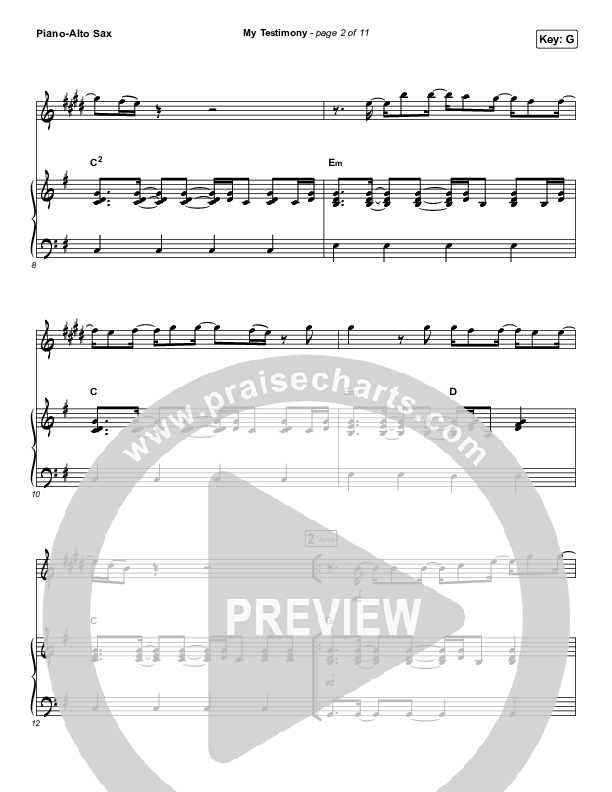 My Testimony (Instrument Solo) Alto Sax & Piano (Elevation Worship)