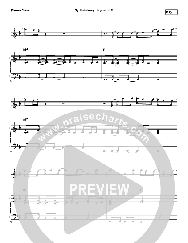 My Testimony (Instrument Solo) Flute & Piano (Elevation Worship)