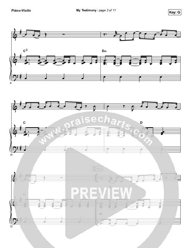 My Testimony (Instrument Solo) Piano/Violin (Elevation Worship)