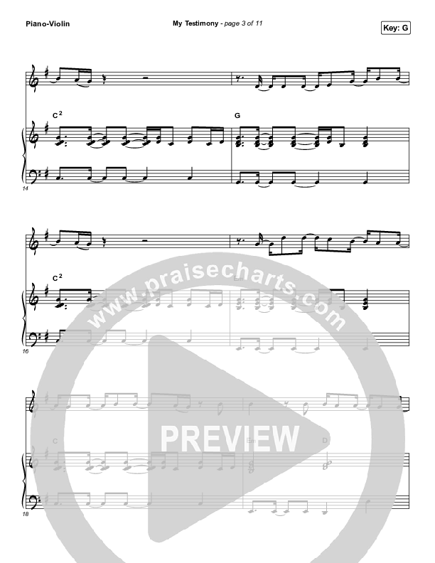 My Testimony (Instrument Solo) Piano/Violin (Elevation Worship)