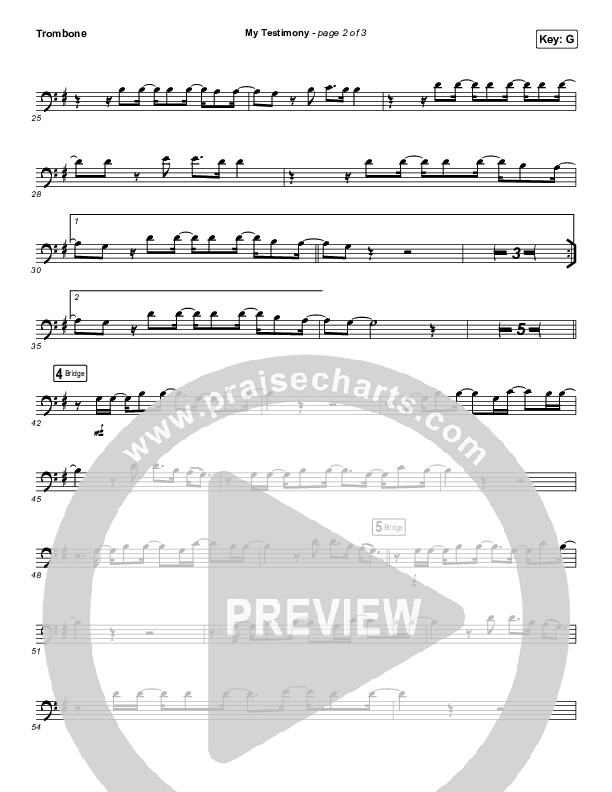 My Testimony (Instrument Solo) Trombone Solo (Elevation Worship)