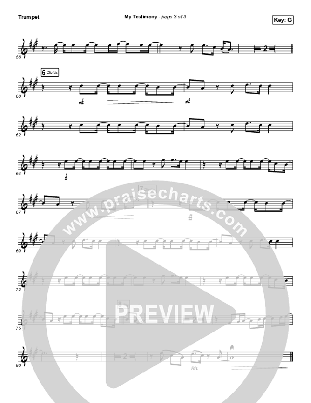 My Testimony (Instrument Solo) Trumpet Solo (Elevation Worship)