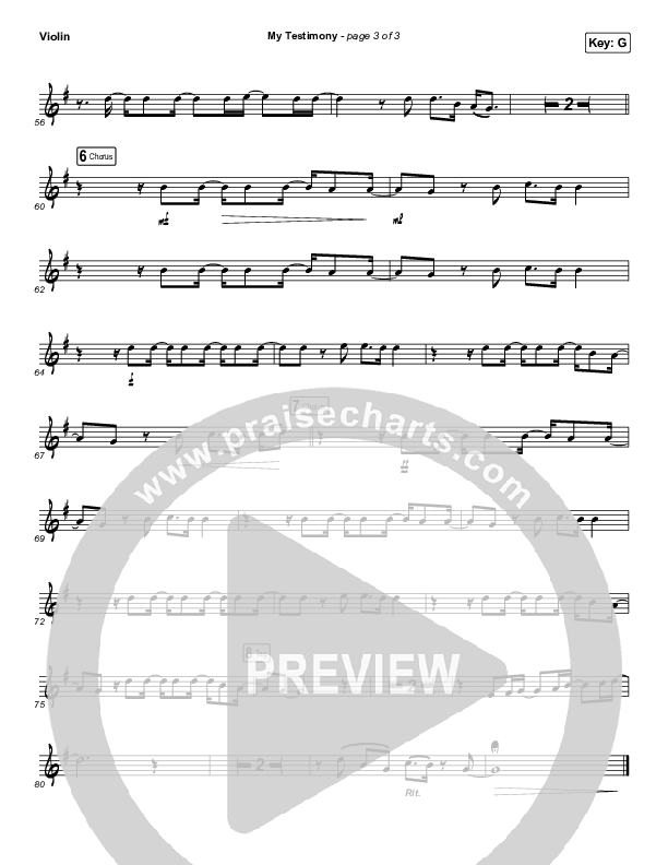 My Testimony (Instrument Solo) Violin Solo (Elevation Worship)