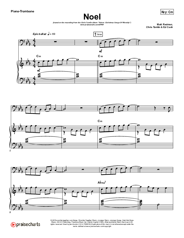 Noel (Instrument Solo) Piano/Trombone (Lauren Daigle)
