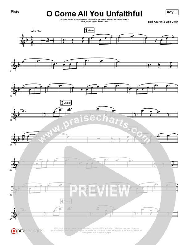 O Come All You Unfaithful (Instrument Solo) Flute Solo (Sovereign Grace)