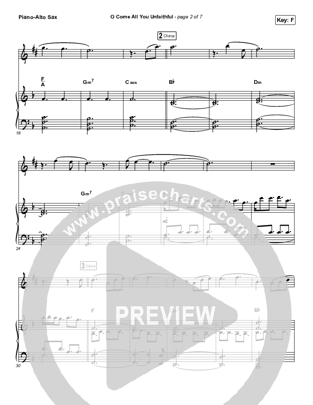 O Come All You Unfaithful (Instrument Solo) Piano/Alto Sax (Sovereign Grace)