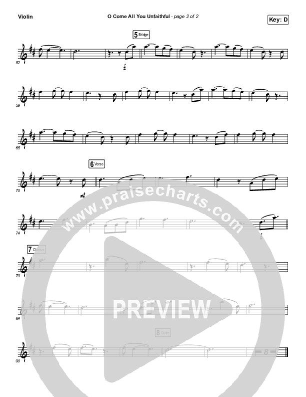 O Come All You Unfaithful (Instrument Solo) Violin Solo (Sovereign Grace)