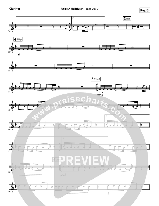 Raise A Hallelujah (Instrument Solo) Clarinet Solo (Bethel Music / Melissa Helser / Jonathan David Helser)