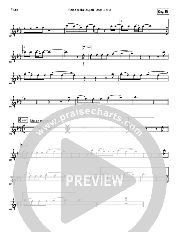 Raise A Hallelujah (Instrument Solo) Flute Solo (Bethel Music / Melissa Helser / Jonathan David Helser)