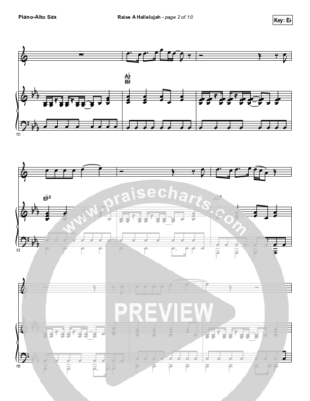 Raise A Hallelujah (Instrument Solo) Alto Sax & Piano (Bethel Music / Melissa Helser / Jonathan David Helser)