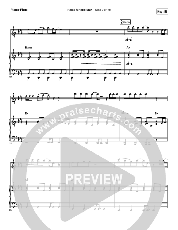 Raise A Hallelujah (Instrument Solo) Flute & Piano (Bethel Music / Melissa Helser / Jonathan David Helser)