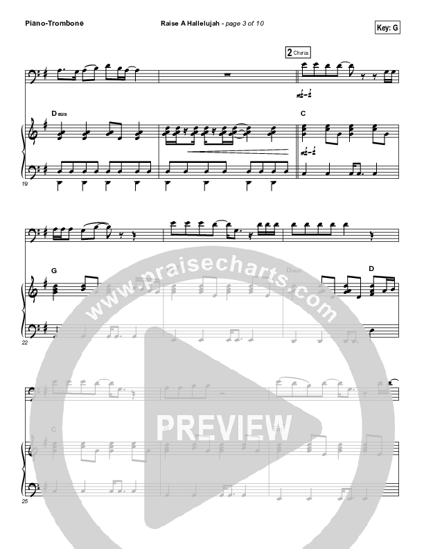 Raise A Hallelujah (Instrument Solo) Piano/Trombone (Bethel Music / Melissa Helser / Jonathan David Helser)