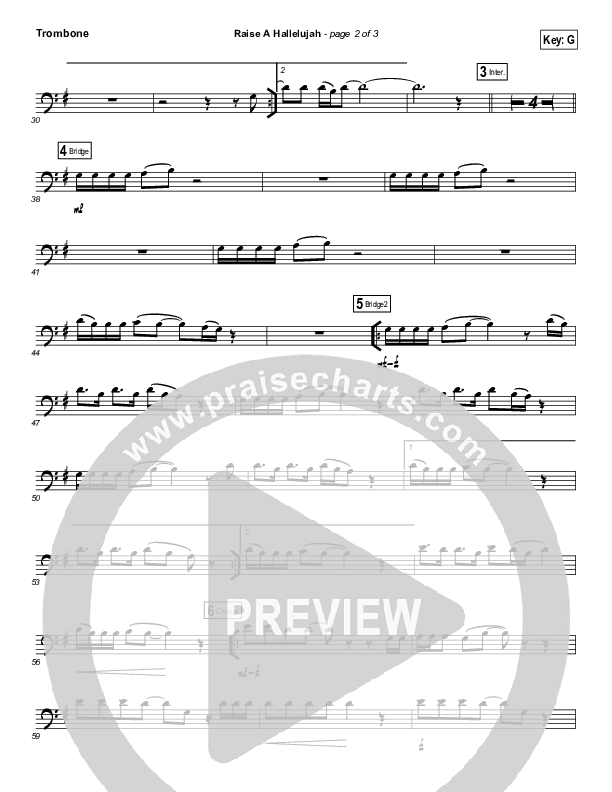 Raise A Hallelujah (Instrument Solo) Trombone Solo (Bethel Music / Melissa Helser / Jonathan David Helser)