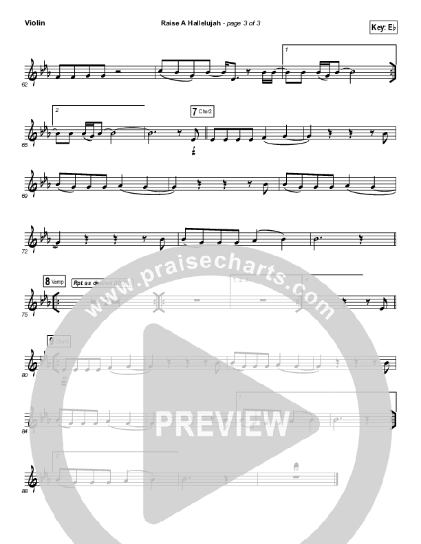 Raise A Hallelujah (Instrument Solo) Violin Solo (Bethel Music / Melissa Helser / Jonathan David Helser)