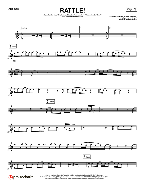 RATTLE! (Instrument Solo) Alto Sax Solo (Elevation Worship)