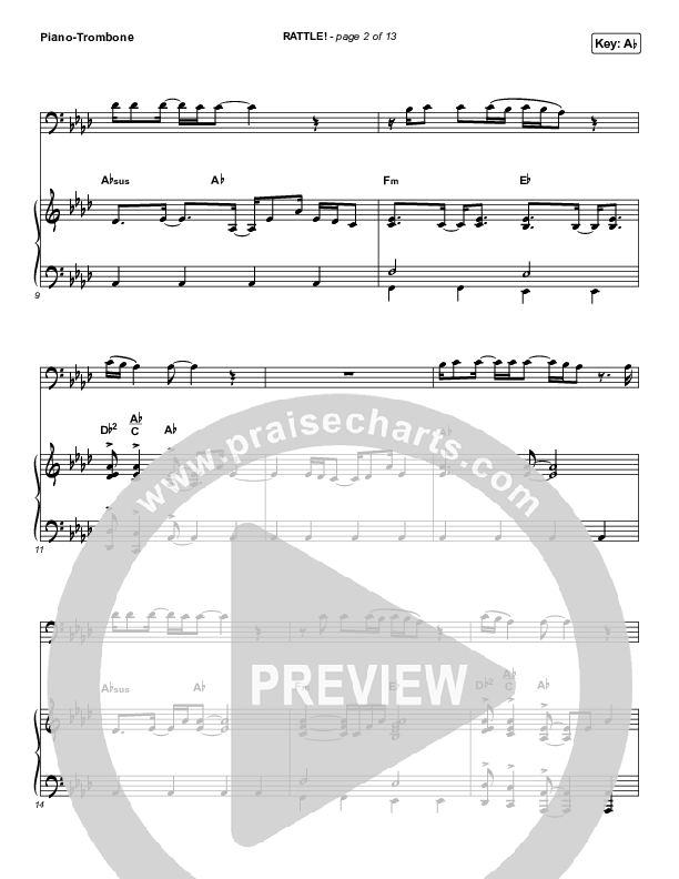 RATTLE! (Instrument Solo) Trombone & Piano (Elevation Worship)