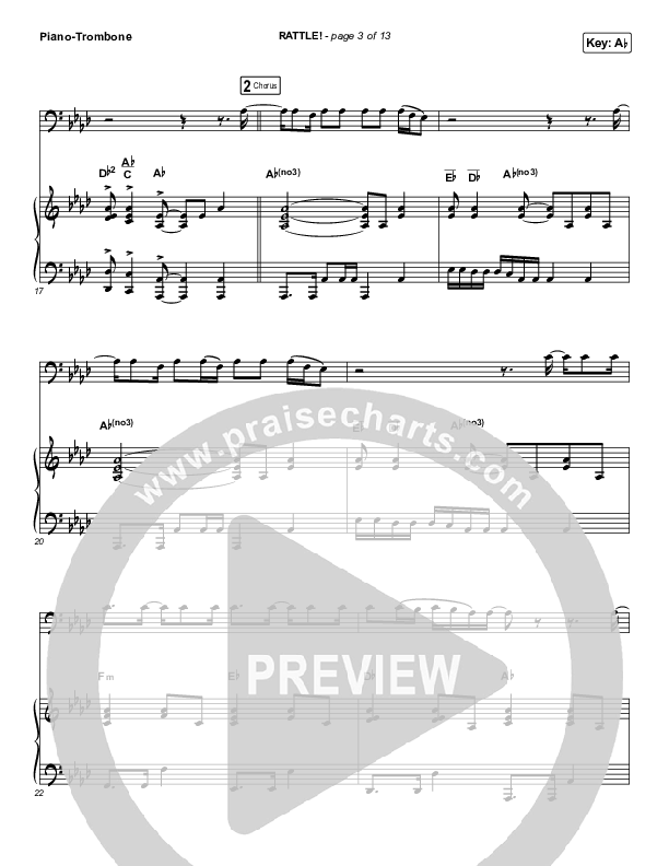 RATTLE! (Instrument Solo) Piano/Trombone (Elevation Worship)